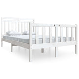 3100959 Bed Frame without Mattress White Solid Wood 140x200 cm