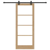 Sliding Door ORKDAL Natural and Black 86 x 211 cm 3332201