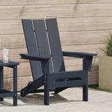 Folding Adirondack Chair Navy Blue 80.5 x 74.5 x 92 cm HDPE 42006618
