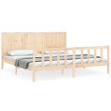 Bed Frame without Mattress 200x200 cm Solid Wood Pine 3192641