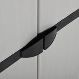 Garden Cabinet Grey and Black PVC and PP Medium 340984