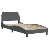 Bed Frame "Dover" Dark Grey 90x190 cm Single Velvet 373321