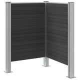 Garbage Bin Fence Grey 85 x 85 x 115 cm Aluminium and WPC 42039184