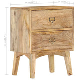 ZNTS Bedside Cabinet 40x35x55 cm Solid Mango Wood 286464