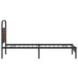 Bed Frame without Mattress 100x190 cm Brown Oak Engineered Wood 4100458