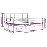 Bed Frame without Mattress 200x200 cm Solid Wood Pine 3104303