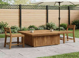 Garden Coffee Table Solid Acacia Wood Height Adjustable Natural 901245