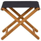 Deck Chair 2 pcs Solid Eucalyptus Wood Black 42024898