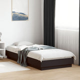 Bed Frame without Mattress Black 100x200 cm Engineered Wood 839596