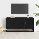 TV Cabinet Black 100x35x50 cm Engineered Wood and Metal 848829