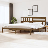 Bed Frame Honey Brown Solid Pine Wood 200x200 cm Durable 3101046