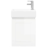 Bathroom Vanity Unit with Tap High Gloss White 889515