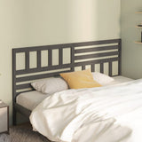 Bed Headboard Grey Solid pine wood Large Appealing Design 814166