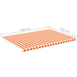Replacement Fabric for Awning Yellow and Orange 5x3.5 m 312022