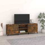 TV Cabinet Smoked Oak 150x30x50 cm Engineered Wood 817504