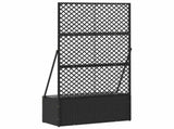 Garden Trellis Planter Black 70 x 30 x 135 cm Metal 366616