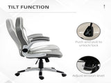 Computer Gaming Chair, Office Desk Swivel Chair, PU Leather Racing Chair with 90&deg Flip-up T3398P328217