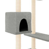 Cat Tree with Scratching Posts Light Grey 82 cm 171760