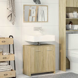 2 Piece Bathroom Furniture Set Sonoma Oak Engineered Wood 849605