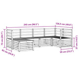 Outdoor Sofa Set 6 pcs White Polyester 3392094