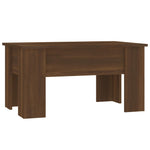 ZNTS Coffee Table Brown Oak 79x49x41 cm Engineered Wood 819283