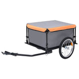 Bike Trailer Grey and Orange 65 kg 92591