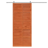 Barn Door Wax brown 100 x 2.5 x 208 cm Solid Pine Wood 42047145