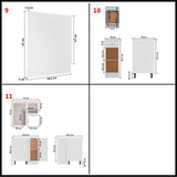 11 Piece Kitchen Cabinet Set Lyon White Engineered Wood 3067664