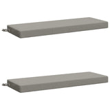 2-Piece Bench Cushions SOEST 2 pcs 100% Polyester Grey 949757
