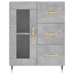 Highboard Concrete Grey 69.5x34x180 cm Engineered Wood 3189489
