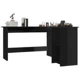 L-Shaped Corner Desk High Gloss Black 120x140x75 cm Engineered Wood 800754