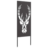 Garden Privacy Screen Black 50 x 140 cm Cold-rolled steel 876329