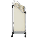 Laundry Sorter with 4 Bags Cream Steel 282428