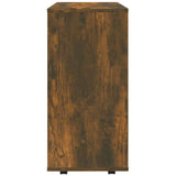 Rolling Cabinet Smoked Oak 60x35x75 cm Engineered Wood 815966