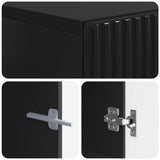 TV Cabinet Black Engineered Wood 897336