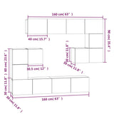 Wall-mounted TV Cabinet Concrete Grey Engineered Wood 3114585