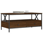 ZNTS Coffee Table Brown Oak 100x51x45 cm Engineered Wood 835303