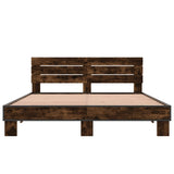 Bed Frame without Mattress Smoked Oak 160x200 cm 3280139