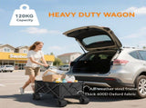 Folding Garden Trolley, Outdoor Wagon Cart with Carry Bag, for Beach, Camping, Festival, 120KG T3398P377574