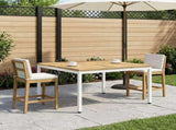 Coffee Table White 100 x 100.5 x 45 cm Solid Acacia Wood 901745