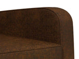 Armchair Brown Faux Suede Leather 42043423