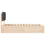 Bed Frame with Upholstered Headboard Dark Grey 80 x 200 cm 877590