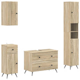 4 Piece Bathroom Cabinet Set BREDA Sonoma Oak Engineered Wood 3417965