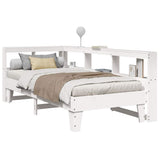 Bookcase Bed without Mattress White 90x190cm Solid Wood Pine 3324560