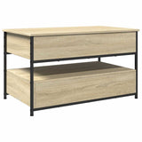 Coffee Table Sonoma Oak 85x50x50 cm Engineered Wood and Metal 845387