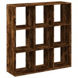 Room Divider Bookcase Smoked Oak 102x29x103.5 cm Engineered Wood 858043