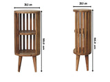 Solid Wood Ariella Double Shelf Oak-ish Bedside, Brown B2743P403466