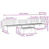 Pallet Sofa Set Natural Wood Solid Acacia wood Large Modular 3209302