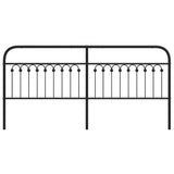 Metal Replace Headboard Black 200 cm 376638