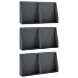 Retaining Wall 6 pcs 40 x 12 x 40 cm Steel Anthracite 3449144